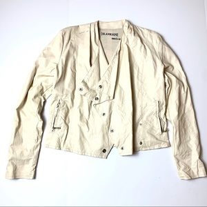 Blank NYC Faux Leather Cream Jacket